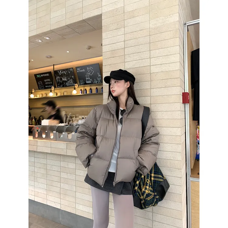 【冰岛极夜羽绒服】秋冬韩系学院风立领休闲宽松羽绒服254V3611