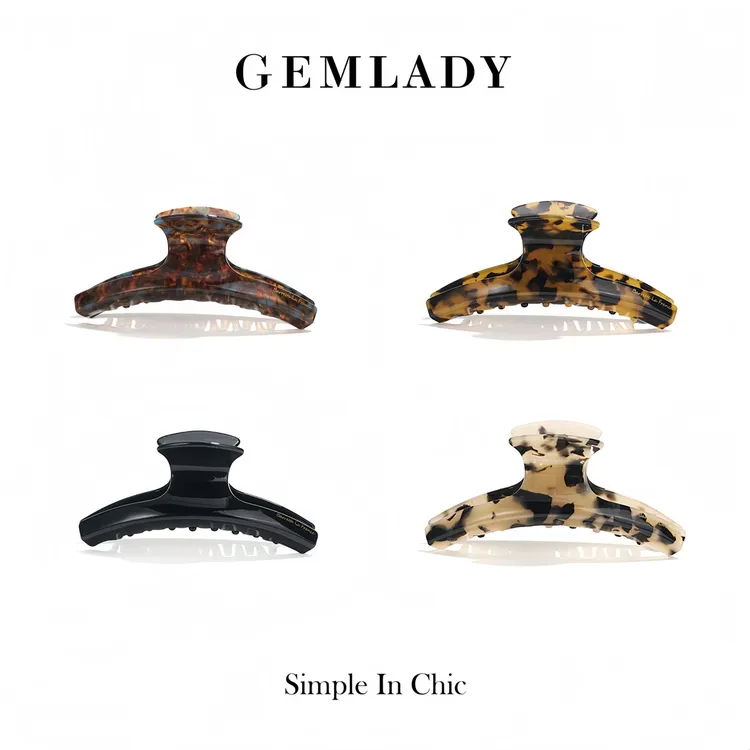 GEMLADY/宝石少女热巴同款 经典弧形衣架款抓夹发卡高端简约优雅