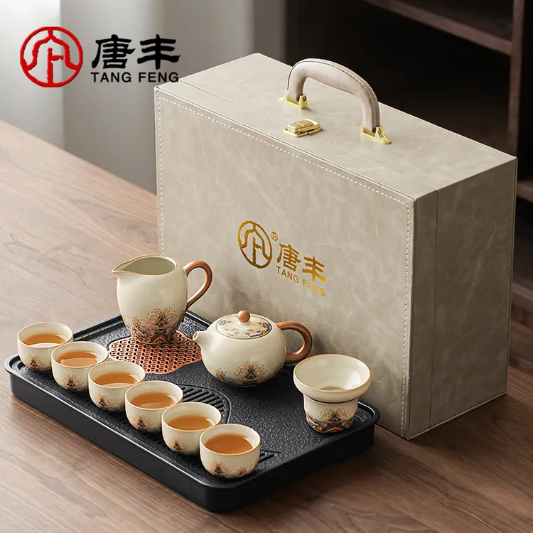 唐丰汝窑茶具礼盒套装泡茶工具新年礼物送礼长辈领导父亲退休礼品