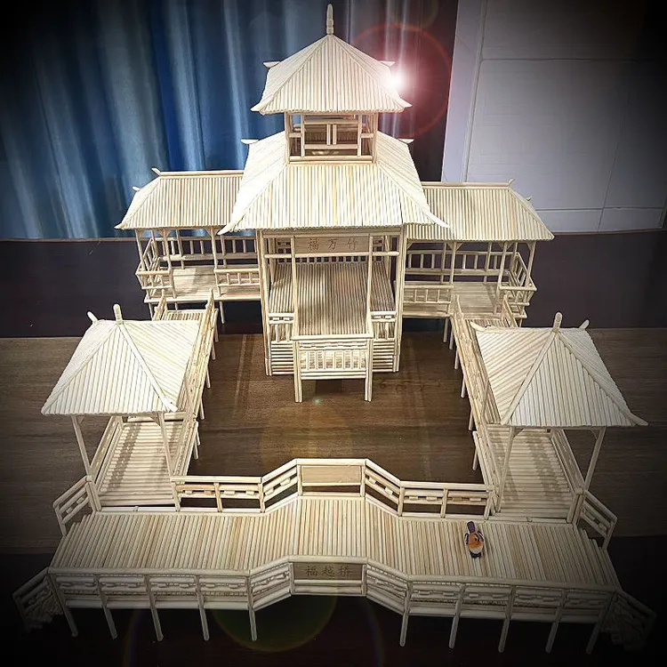 竹圆棒木棍方形手工diy碳化小木棍紫竹鸟笼手工小房子