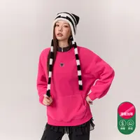 M004【金拐子专属】CHUU猫咪刺绣设计学院风宽松加绒卫衣-F