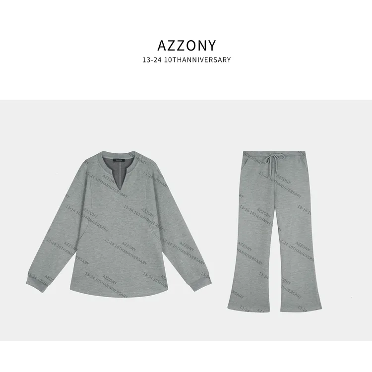 3 小缺口灰卫衣套装 加磨毛 2025冬款上新winter DTNL2506258