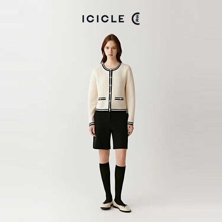 【琥珀流光】ICICLE之禾25早秋新品棉罗马布短裤0373
