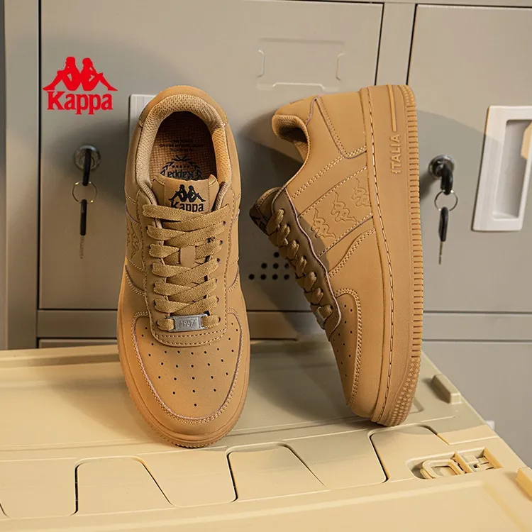 Kappa板鞋男鞋秋季休闲鞋男士软底耐磨时尚百搭皮面鞋K0EW5CC06CJ