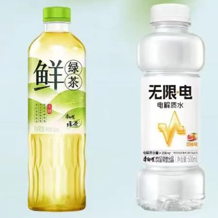 康师傅限定款无糖鲜绿茶原味茶饮品+无限电解水500ml*15瓶