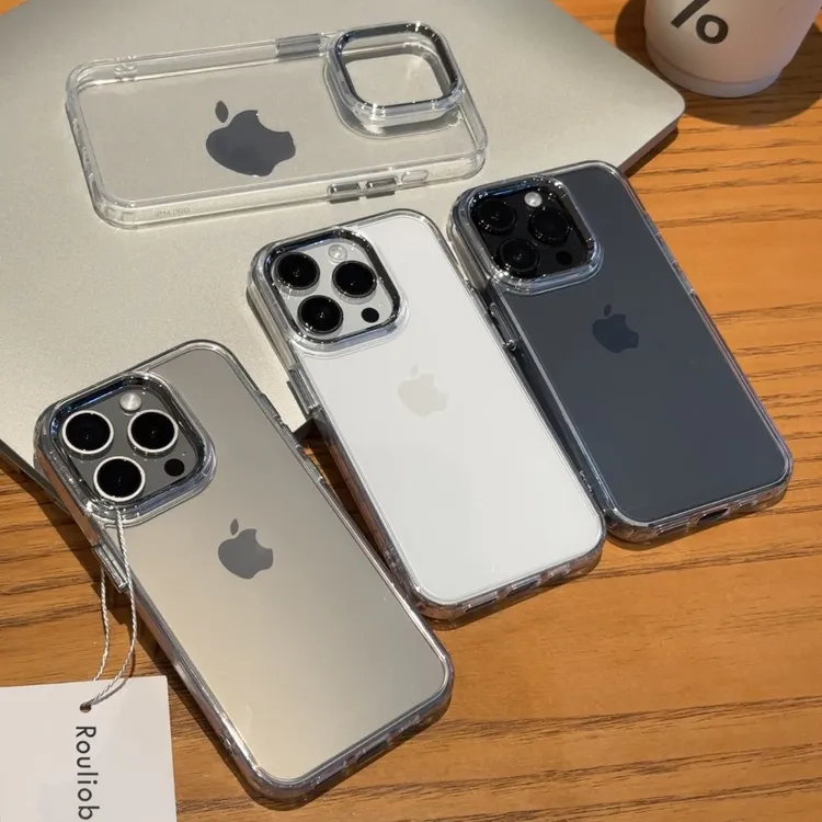 高透轻奢金属框适用iphone15手机壳苹果16promax14/13防摔保护套