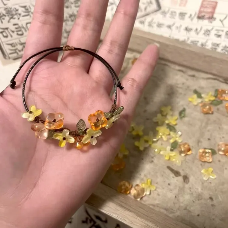 十里丹桂 不掉色桂花手链高颜值手绳送情侣闺蜜礼