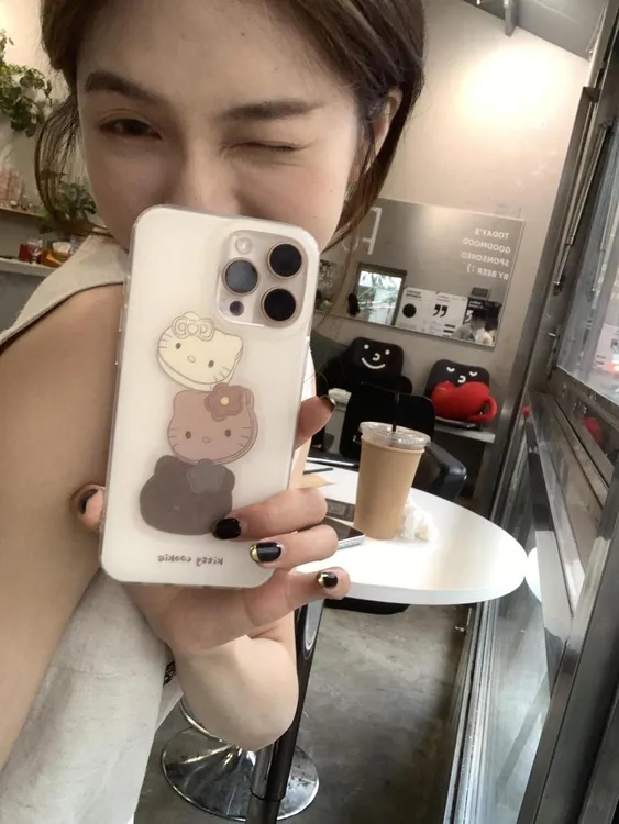 简约饼干kitty适用iPhone16Promax手机壳13保护套15趣味14/13防摔