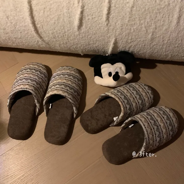 深夜日剧生活·亚麻拖鞋 秋冬居家日系静音防滑地软底室内拖情侣
