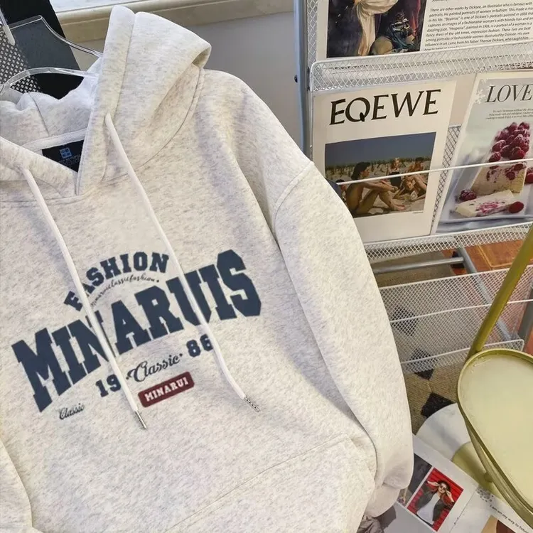 秋季连帽卫衣男士潮流ins宽松美式帅气百搭外套男情侣上衣服