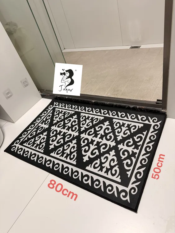 80/50cm哈萨克民族风3d印花吸水防滑入门垫浴室底垫洗手间底垫，