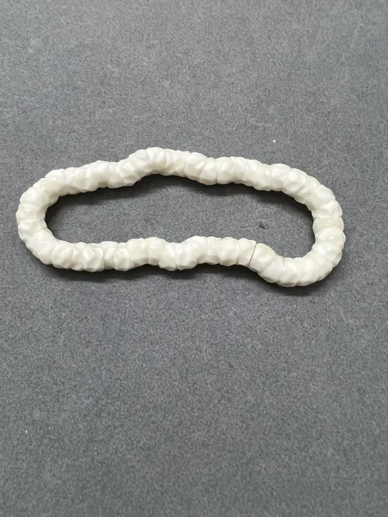 原生态白玉菩提蒜瓣大肠无相单圈卡9