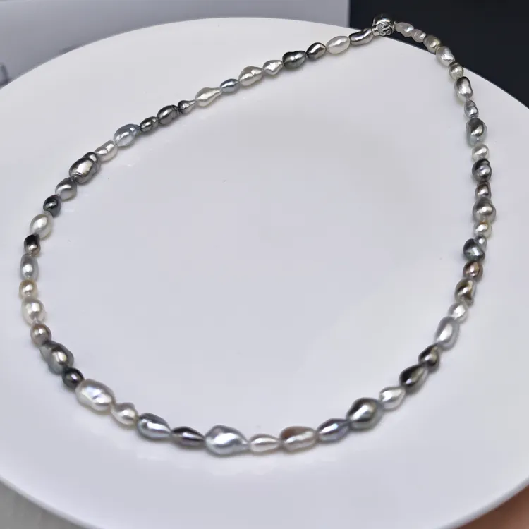 海水大溪地keshi豆子 4.5-7mm 14克+极光滑皮无核 天然野生珍珠