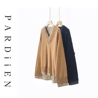 【北总严选】帕迪恩拼接假两件套头V领衫25PD-58080