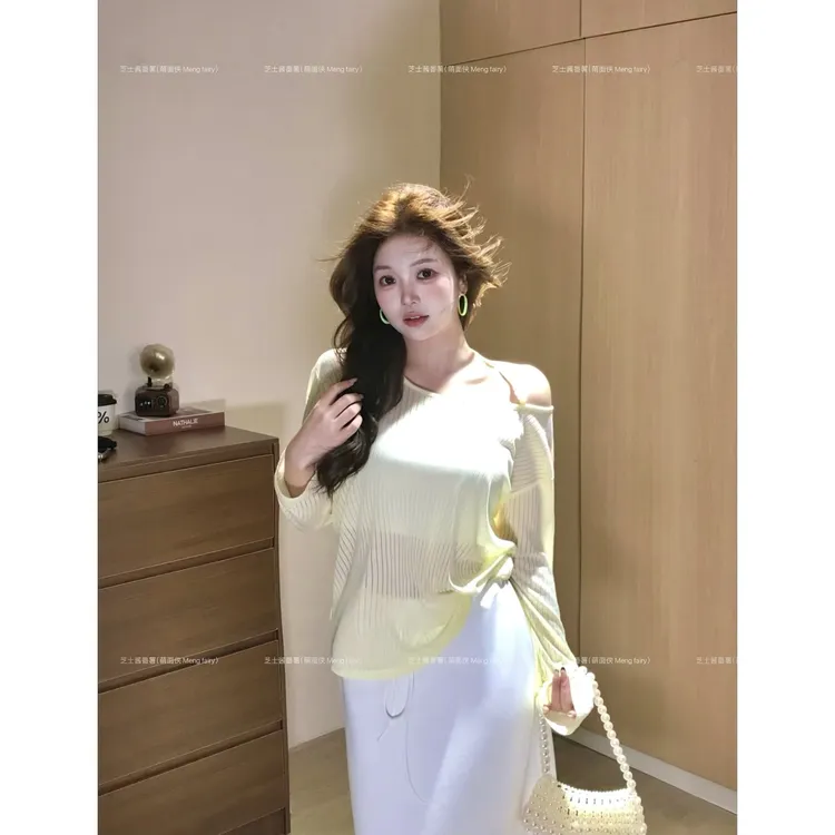 萌面侠芝士现货 【街拍日常】百搭慵懒上衣多巴胺服装女6563流光风