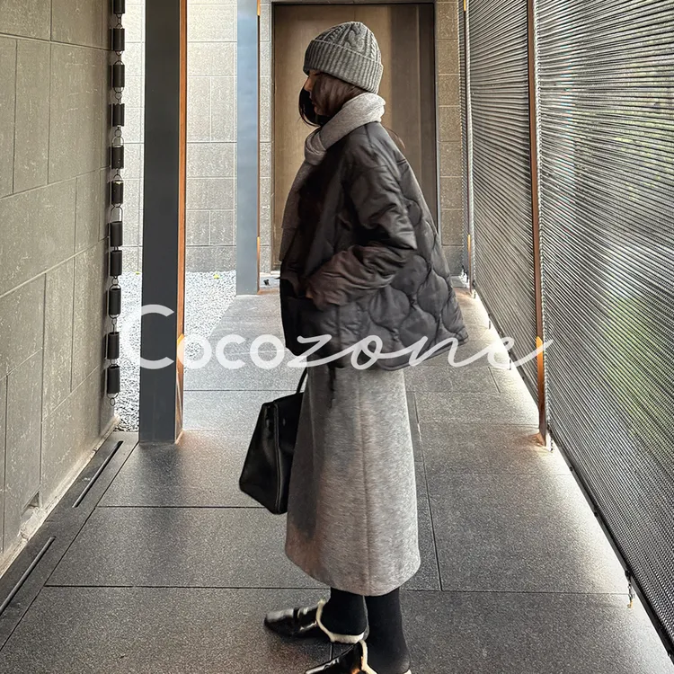 COCO ZONE 刘 一一 “本命半裙”H型纯色系带半身裙 CD1A1733