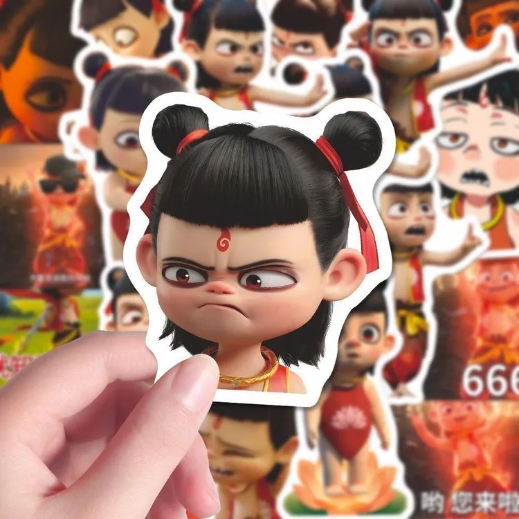 哪吒表情包贴纸哪吒之魔童闹海魔童降世可爱卡通diy防水贴画