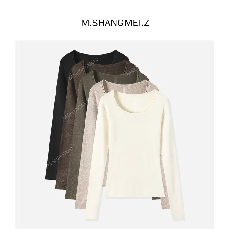 M.SHANGMEI.Z/沐熙【冬梦】美大哥蚕丝羊毛圆领打底毛针织衫X113190