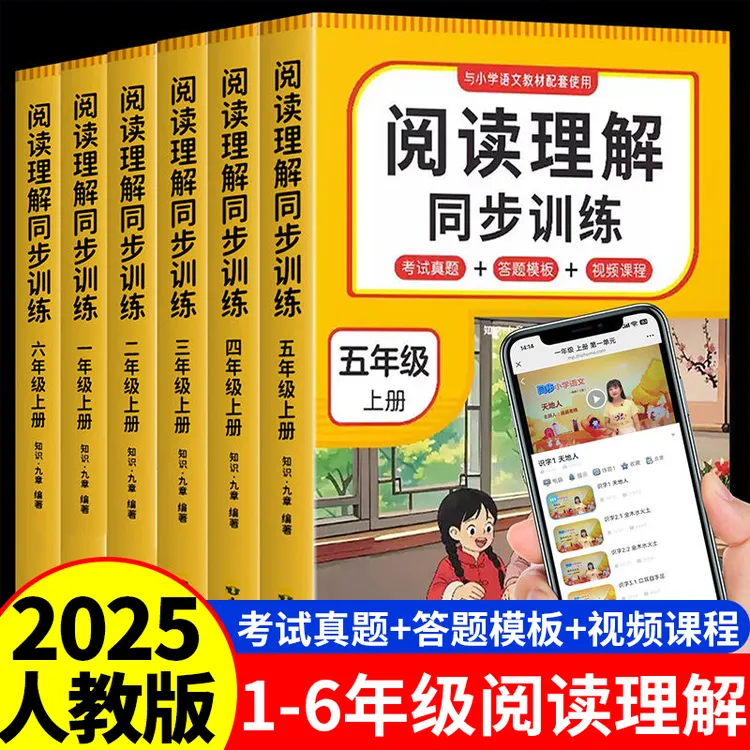 2025阅读理解同步训练册人教版专项练习册小学生一二三四五六年级