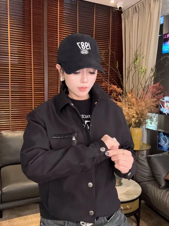 EXTREME SPACE潮品轻奢高端秋冬气质休闲男士夹棉拼皮夹克J838