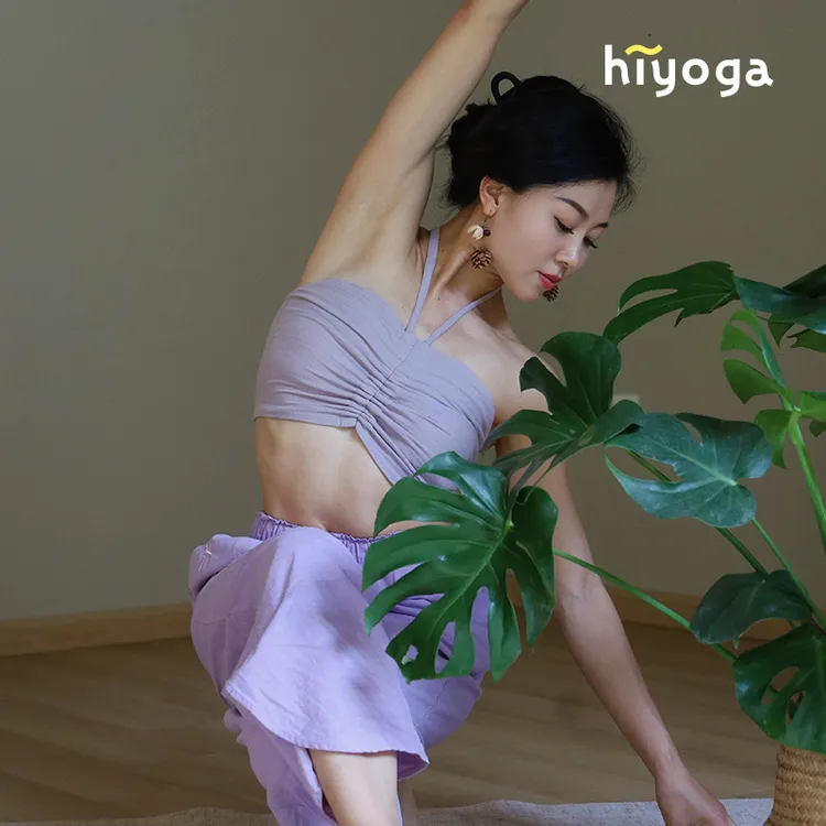 【官方】hiyoga安然文胸挂脖吊带背心时尚内衣带胸垫瑜伽服外穿上衣
