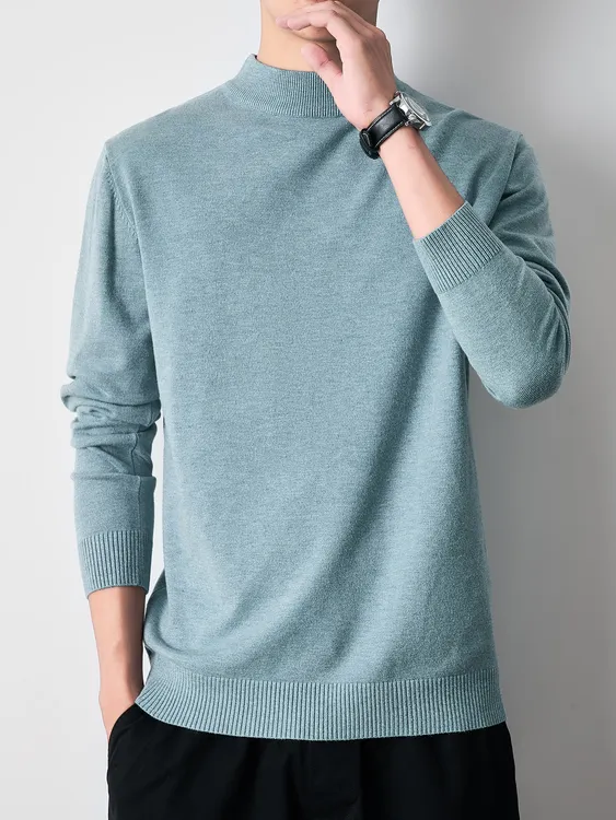 针织衫防寒男士毛衣男士秋冬百搭打底衫保暖半高领显瘦潮流男毛衣