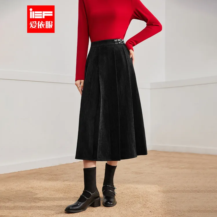 IEF/爱依服半身裙2025冬季新款韩版温柔小女人气质通勤百搭单裙