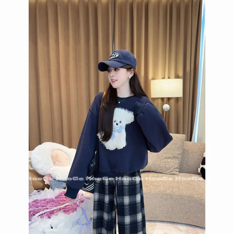 浩哥严选●卫衣预HGD5WY5188A宽松圆领加厚秋冬休闲保暖时尚设计感