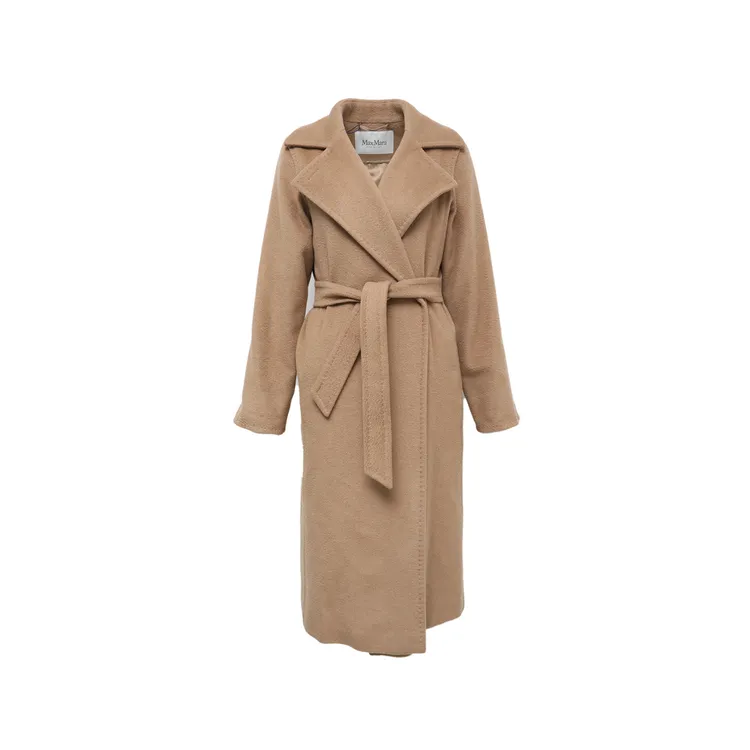 95新 MaxMara  驼色 骆驼绒 系列 纯色 大衣P254109245