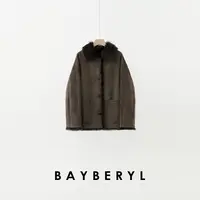  BAYBERYL老贝托卡直毛大翻领厚单排扣秋冬一体皮衣PY5E2647-9/28