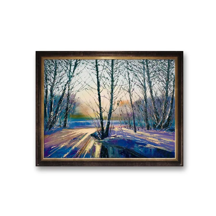 俄罗斯原创手绘油画尤金·安德烈《森林之光》60*80cm 2025年客厅