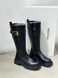 (番茄)冬季粗跟4公分黑色长靴779-71