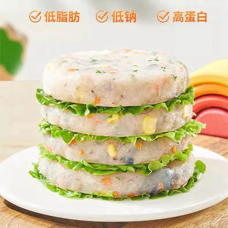【拍5袋送5袋】鳕鱼鲜虾饼100g/袋冷链方便营养低脂辅食早餐方便菜