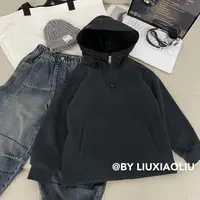 杭州六小六正版BY LIUXIAOLIU秋冬季儿童加绒连帽卫衣17584