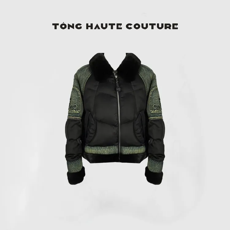 【墨屿】冬季新国标90鹅绒拼接水貂毛领鹅绒服 YW600