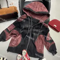 ybdw5911牛仔加绒连帽外套