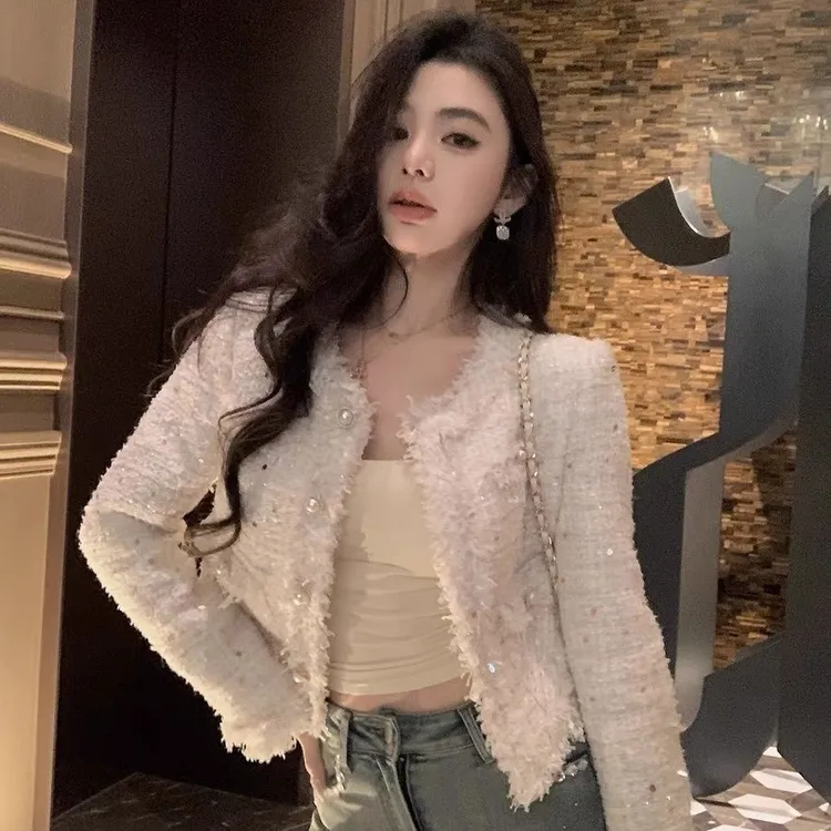 春秋新款高级感2025年小个子气质千金短款小香外套女宽松上衣复古