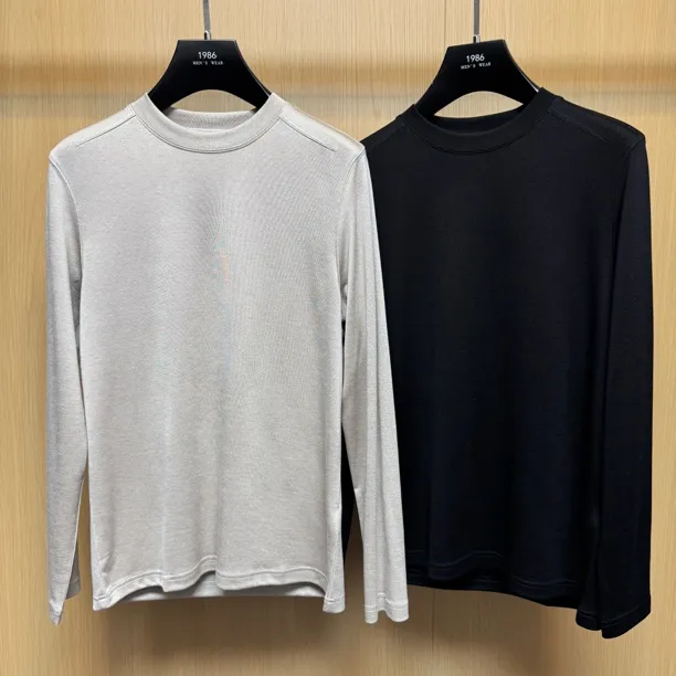 【迪赛普澜】男士新款6018高品质简约百搭丝羊毛长袖