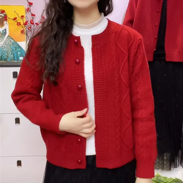 2025春秋季新款女装毛衣针织衫小众香风外套宽松开衫上衣