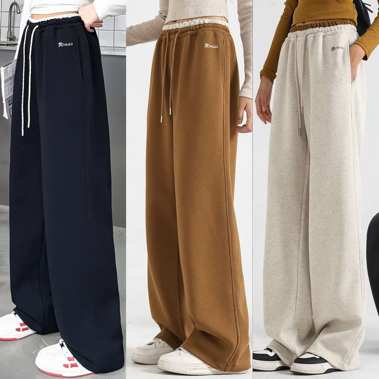 10916女大童直筒裤秋装窄版阔腿裤初中生女孩休闲运动裤女童裤子