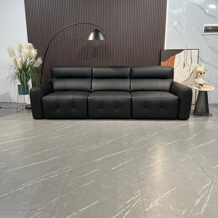 意式极简电动功能真皮沙发客厅沙发智能多功能沙发小户型别墅沙发