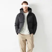 高蓬绒 锦氨混纺柜柜款连帽羽绒服9267