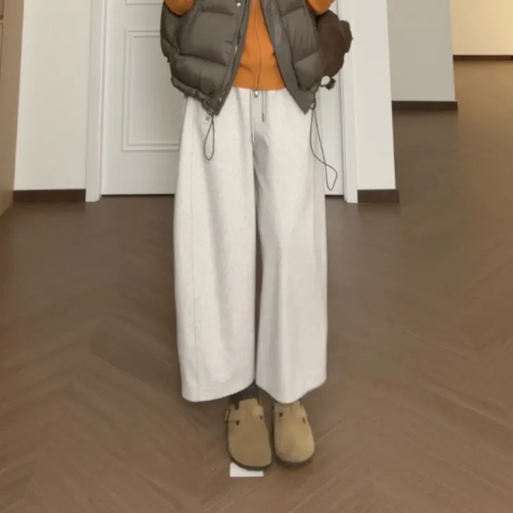 【小舟行风】九分气球裤气质时尚宽松显瘦松紧腰阔腿休闲裤子女