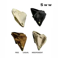 SWW缎面贝壳三角抓夹鲨鱼夹高级感网红气质百搭后脑勺发夹发饰