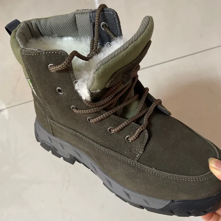 2122户外羊毛靴 牛皮反绒 内里全羊毛
