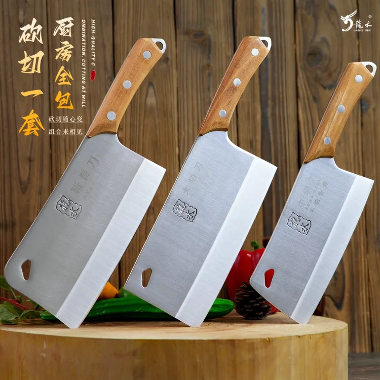 龙水手工锻打家用商用厨师 斩骨刀 中切刀