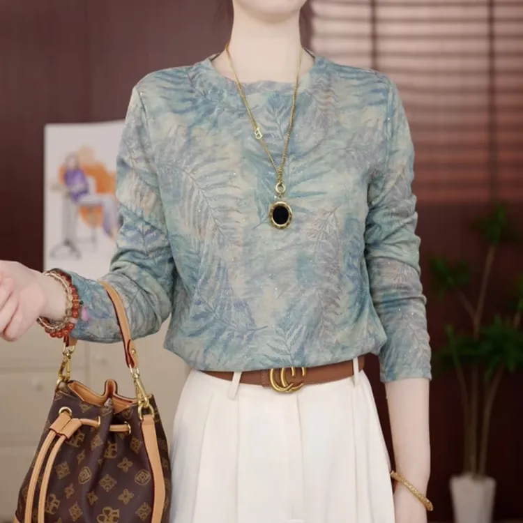秋季女装2025新款上衣时髦时尚洋气长袖高级感别致漂亮打底衫2182