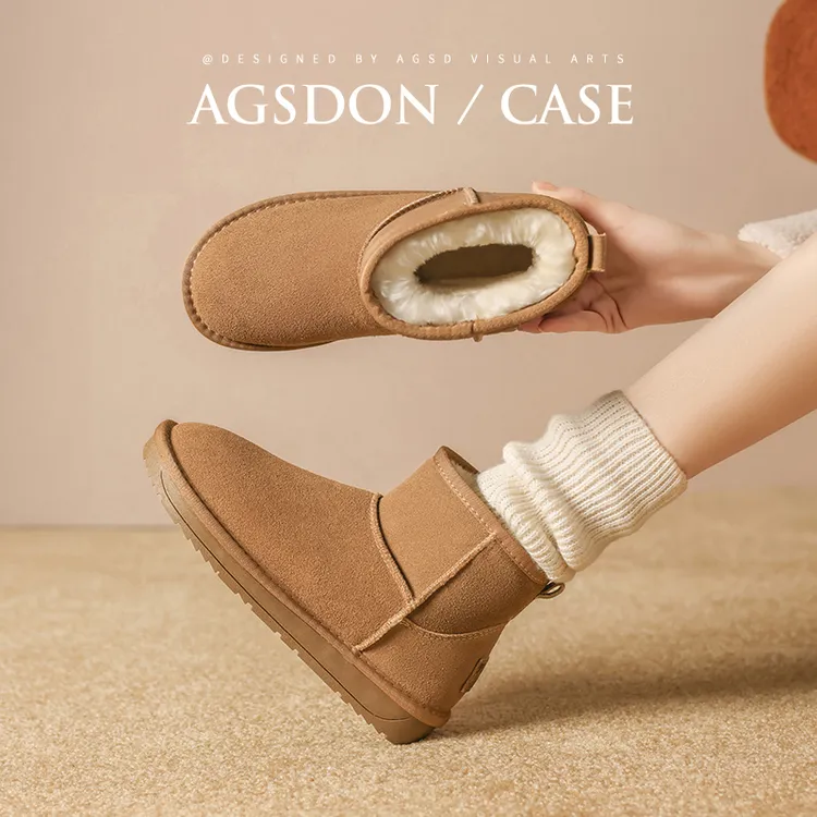 【奥古狮登】雪地靴冬季保暖厚底3CM加绒加厚9420AA