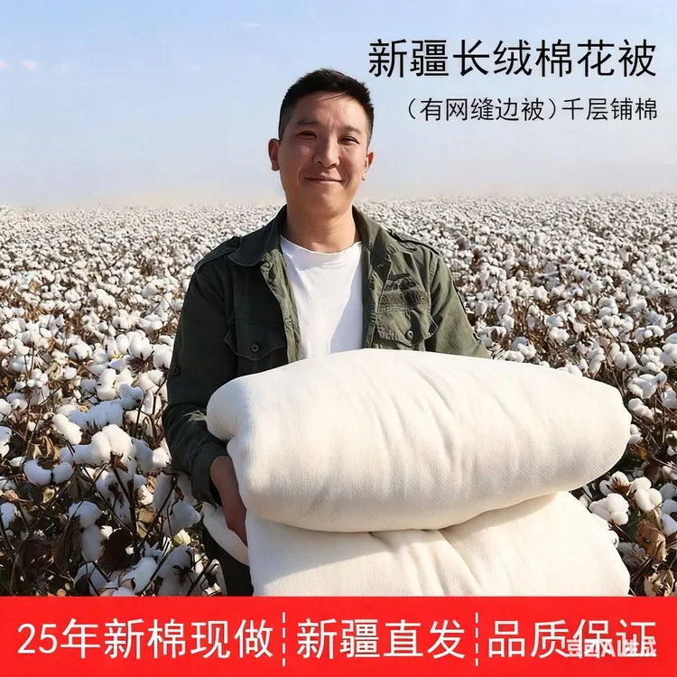 新疆长绒棉花被芯被子手工被夏凉被空调被褥双人被学生棉被单人被