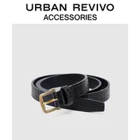URBAN REVIVO2025秋季新款女士复古纹理皮带UAWA50149